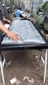Lagay natin ung tufted sa headboard at footboard #ellegantbedframe #followersreels #tuftedheadboard #diycrafts #metalcludding #tubularframe #ellegant #diybedframe #diyprojects #diyideas #detachablebedframe #diydetachable #madetoorder | Janice Deocareza Waje