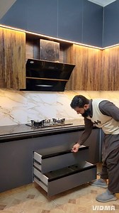 2.4K reactions · 59 shares | Modern kitchen cabinets installation and amazing design ❣️ ...#carpenterzahid #carpenter #wallmoulding #kitchen #almari #shorts | Zahid Zahid | Facebook
