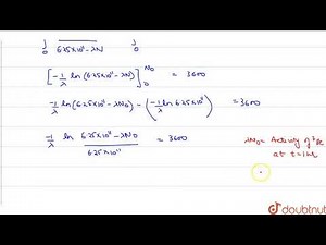 A `^7Li` target is bombarded with a proton beam current of `10^-4` A for 1 hour to produce `^Be`...