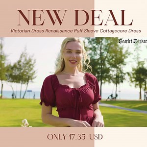 [Scarlet Darkness Women Off Shoulder Renaissance Dress Victorian Puff Sleeve Cottagecore Dress Black 2XL](https://www.amazon.com/dp/B0BWRYWFP6) Price after discount: 17.35 USD Promo code: GUSIPYRY Discount: 50% off 2 USD Coupon Price before discount: 42.99 USD Prime Price before the discount: 38.69 USD Renaissance Dress, black price is 39.99, red price is 42.99 link：https://bit.ly/3HOxlKe valid time:2023-05-08 00:00:00~2023-05-10 23:59:59 PDT | GraceKarin