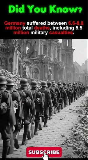 Germany’s WWII Death Toll – Up to 8.8 Million Dead #WW2 #HistoryShorts #Germany #WarFacts #worldwar2