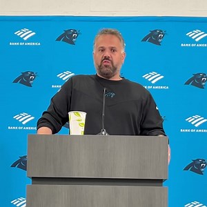 Matt Rhule talks about signing Cam Newton. | Carolina Blitz
