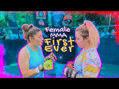First Girl vs Girl MMA Fight in our Backyard