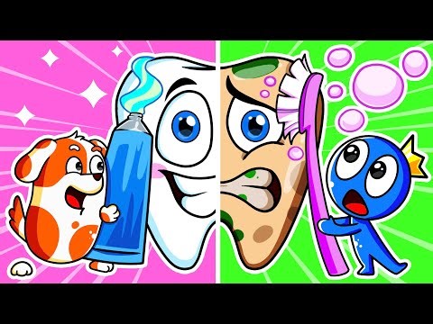 DEMON TOOTH HUNTERS: Blue's New Toothbrush | Bad Teeth Vs. Good Teeth | Hoo Doo