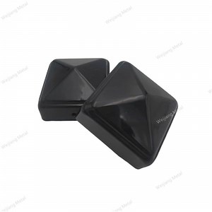 [Hot Item] Black Aluminum Galvanized Zinc Steel Pyramid Fence Post Cap Fence End Cap