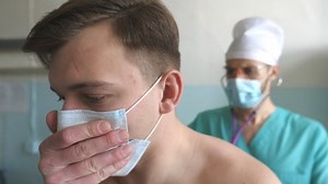 Medic Listens Lungs Coughing Man Doctor Stock Footage Video (100% Royalty-free) 1050550117 | Shutterstock