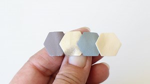 Handmade Multi-colored Leather Brooch - Etsy