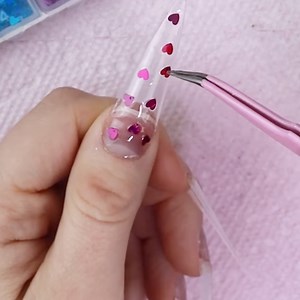 Romantic Heart Nails - Jelly Polygel | Emily Susanah