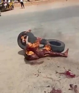 Man Burned Alive With Tires And Gasoline