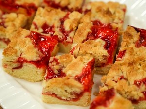 Almond and Strawberry Jam Bars