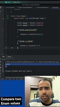 Comparing enum values in java. #java