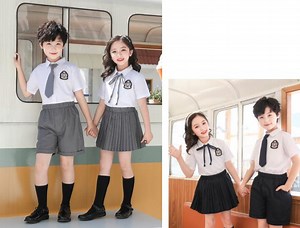 [Hot Item] Kids Boys Girls Primary School Uniforms 3PCS International Summer School Uniform Design