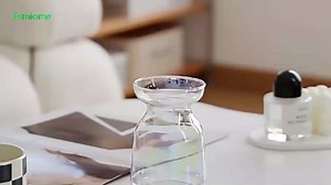 Hyacinth Vase Glass Vases Esmiome - 4Pcs Avocado Vase Hydroponic Glass Bulb Bud Vase Floral Arrangements Artificia Unique Shapes Creative for Tables Centerpieces Wedding Home Decration, Clear
