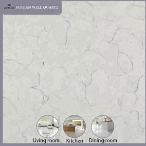 [Hot Item] Calacatta White Marble Stone Kitchentop Countertop Artificial Stones Quartz Slab