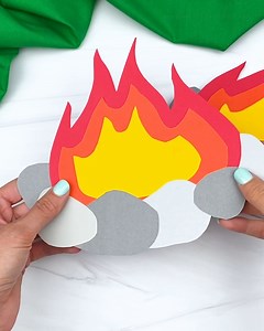 🔥 Paper Campfire Craft ✂️ Get the template on the blog | Simple Everyday Mom