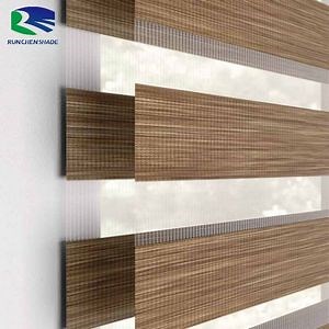 [Hot Item] Custom Made Motorized Horizontal Smart Blinds Zebra Blackout Blinds for Dining Room