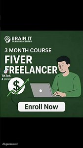 🚀 3-Month Fiverr Freelancing Course – Start Earning Online with Brain IT Training Center 💻