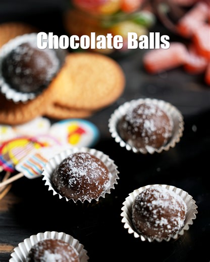 13K views · 256 reactions | homemade chocolate balls recipe | no bake chocolate balls | 5 ingredient homemade chocolate balls | chocolate balls with Marie biscuit | #homemade #chocolateballs #homemade #dessert #reels #recipe #tarladalal #food | Tarla Dalal | Facebook