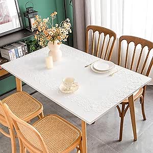 White Lace Table Runner Macrame Embroidered Rectangle Runner Table Topper Scarf Placemat Table Nightstand for Dressers Centerpiece Decoration Wedding Party Home 30x48 inch