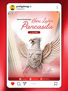 Poster Hari Lahir Pancasila 1 Juni 2026 - Template Canva Gratis