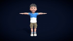 cartoon Asian  Boy - Download Free 3D model by giyas3dartist (@giyasudeen31)