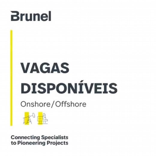 Brunel conta com diversas vagas offshore e onshore esta semana, confira! Técnico de Lançamentos de Sistemas Offshore Piloto de ROV – Offshore Técnico de Instrumentação -Aracruz Analista de Custos Jr. – Rio de Janeiro HSE Field Supervisor *recrutamento@ brunel.net* | CPG - Click Petróleo e Gás
