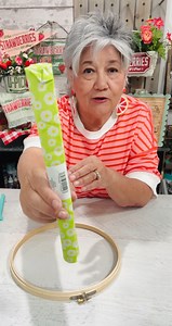 Let me show you how to make hoop art with Dollar Tree fabric and an embroidery hoop! So fun and easy, I love crafting and sharing idea, hope you love this one! | Refresh Restyle by Debbie Westbrooks