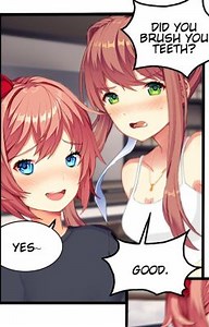 Just you // Sayori x Monika DDLC (finished) - Child. Burn yourself.