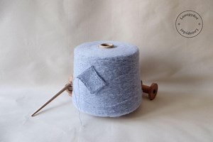 Fluffy 100% Cashmere Luxurious Soft Brushed Yarn 1/5.8 Fingering Weight Grey Blue for Hand Knitting and Crochet - Etsy UK