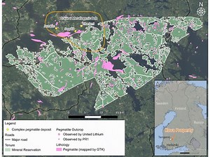 United Lithium Expands Holdings with Addition of Three Highly Prospective Properties in Finland and Sweden