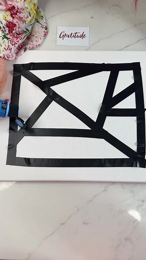 9K views · 40 reactions | Electrical tape & acrylic paint craft #artsncrafts #artsy #paintingart | The Jenn Show | Facebook