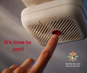 Start as you mean to go on Norfolk! If you've already broken another new year's resolution, then you can still save the situation by sticking to this important one... Could you test your smoke alarm for us today and every Tuesday please? Regularly testing these little lifesavers means they are ready to alert you should you have a fire at home, hugely increasing your chances of being able to escape quickly and safely. They don't ask for much, a little dust and an occasional check to make sure the