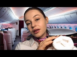 ASMR Luxury First Class Flight Attendant ✈️ Roleplay