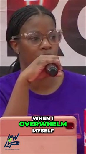 Balancing work and family can be exhausting, leading to feelings of overwhelm. This mother shares how she copes with daily stress by repeating positive affirmations and relying on her support system. Have you felt this? #momlife #parenting #selfcare #affirmations #mentalhealth | New Life Restoration Ministries