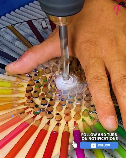20M views · 247K reactions | Creating DIY handmade clock from coloured pencils | Fabiosa Daily | Facebook