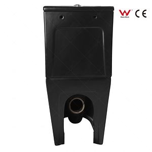 [Hot Item] Round Bathroom Matt Black Close Coupled Wc Two Piece Toilet