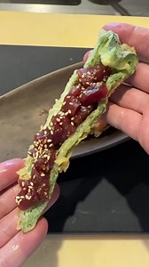 Chile poblano relleno al estilo fusión japonesa