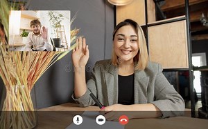 Team Working by Group Video Call Share Ideas Brainstorming Use Video Conference. Stock Photo - Image of lifestyle, people: 211468218