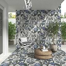 Angela Harris Wilder Protea Leaves Mural 8x8 Matte Porcelain Tile