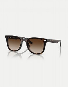 Ray-Ban – RB4420 – Eckige Sonnenbrille in Dunkelbraun mit Schildpatt-Optik und Gläsern in Braun | ASOS