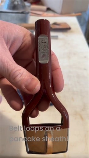 This punch makes short work of belt slots! I like the shape and it’s super sharp. #weaver #leather #knife #sheath | C4 Leather