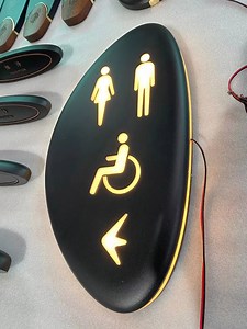 [Hot Item] Wc Bathroom Woman Man Door Sign Toilet Plate Washroom Toilet Sign