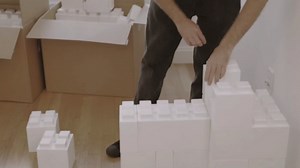 EverBlock 5’ x 7’ Wall Kit | Modular Building Blocks | Wall System for Building, Display & Structures | Room Divider & Partition | Easy to Connect & Reuse | Indoor & Outdoor Use | White