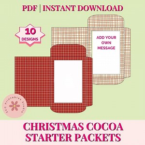 Christmas Printable Cocoa Wrappers, Hot Chocolate Packer Sleeve, DIY Personalized Gift Card Stocking Stuffer - Etsy Canada