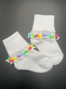 Infant/toddler Beaded Anklet Socks - Multicolored - Etsy