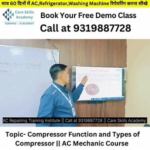Topic: Compressor Function and Types of Compressor || AC Repairing Course || AC Mechanic Course || Call 9319887728 #acrepairingcourseinhindi #ACrepairingcourse #ACrepairingcourse #CareSkillsAcademy | Care Skills Academy