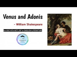 Venus and Adonis by William Shakespeare for UGC NTA NET/JRF in English Literature