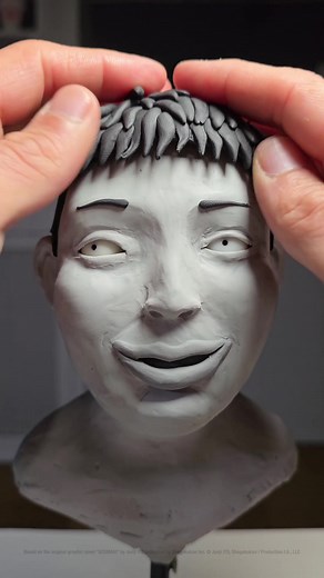 Molded by the spiral. Collab with @Oscar Yaquian #uzumaki #claymation #horror