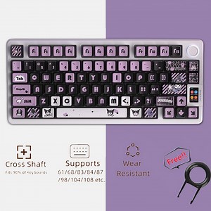 Cute Purple Translucent Keycaps Set, Black Purple Anime Keycap Set, Mechanical Keyboard Universal Keycaps, Cherry 122 OEM Keycaps - Etsy