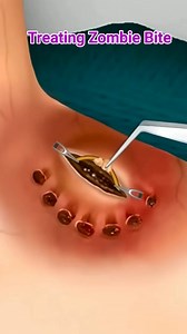 668K views · 1.5K reactions | ASMR Treating Zombie Bite Wounds & remove a bug Stuck in Arm  #reels #animation #reel #treatment #trending #cleaning #short | Akhilesh Yadav | Facebook